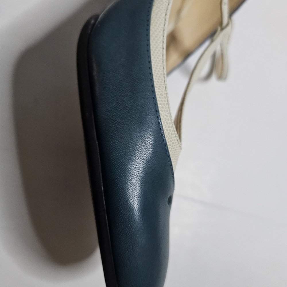 LOFT Women's Teal and Beige T-Strap Flats - Picture 11 of 15